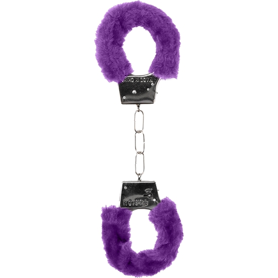OUCH BEGINNERS FURRY HAND CUFFS PURPLE image 3