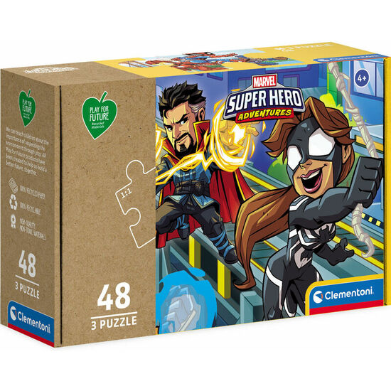 PUZZLE SUPER HEROES MARVEL 3X48PZS image 0