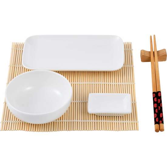 SET SUSHI DE 12 PIEZAS (PORCELANA + BAMBU + MADERA) BERGNER COLECCIÓN FOODIES image 0