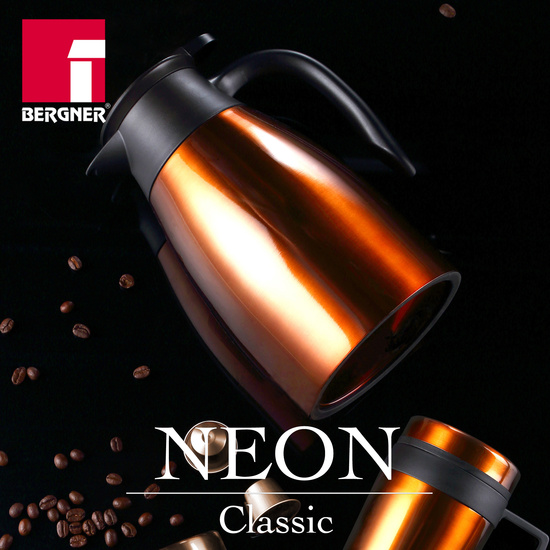 CAFETERA 1,5L EN ACERO INOX COLOR NARANJA BERGNER  image 1