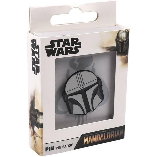 PIN METAL THE MANDALORIAN - PLATA  image 0