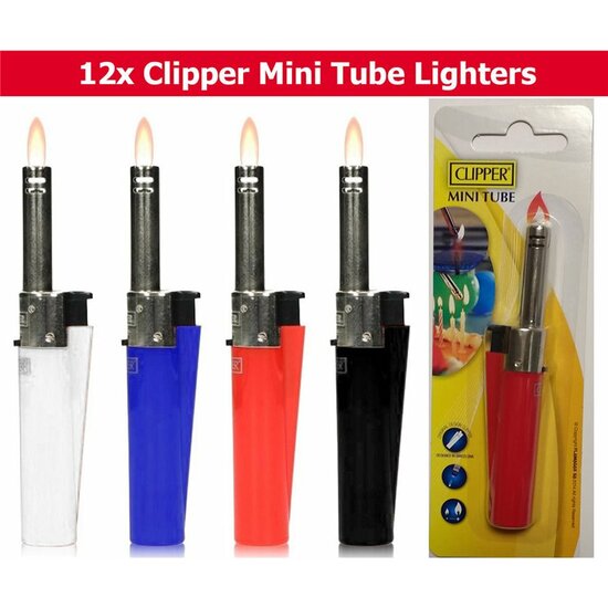 ENCENDEDOR COC LLAMA GAS MINI TUBE SHINY CLIPPER - 1 UNIDAD image 0