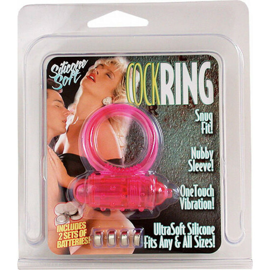 VIBRATING COCKRING SILICONE PINK image 0