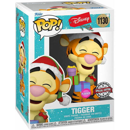 FIGURA POP DISNEY HOLIDAY TIGGER FLOCKED EXCLUSIVE image 1