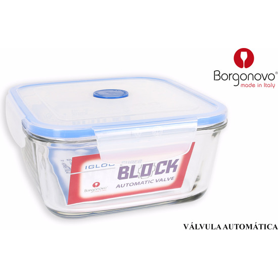 HERMETICO 17CM CON TAPA VALVULA SUPERBLOCK CUADRADA image 0
