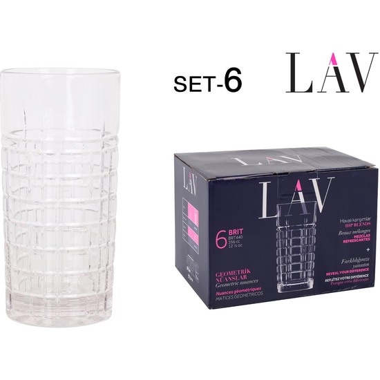 SET 6 VASOS 356CC BRIT image 0