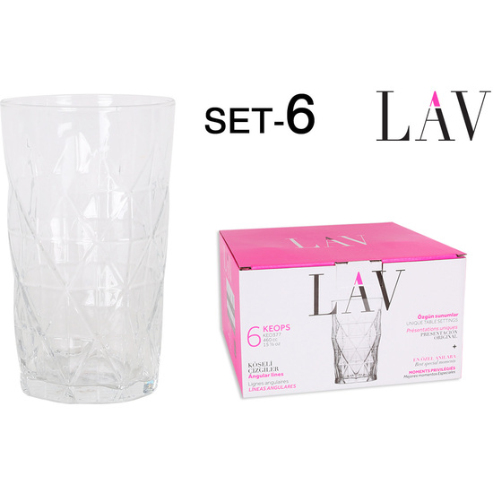 SET 6 VASOS 460CC KEOPS image 0