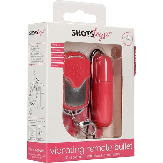 VIBRATING BULLET REMOTE CONTROLLED PINK image 1