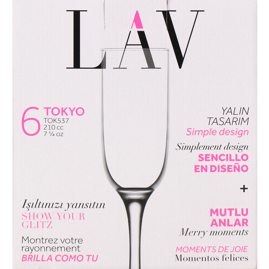 SET 6 COPAS CHAMPAGNE 210CC TOKYO image 1