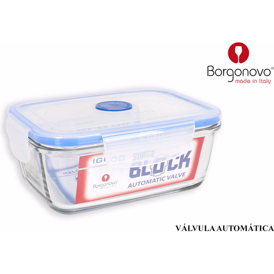 HERMETICO 17.5X13CM CON TAPA VALVULA SUPER BLOCKRECT image 0