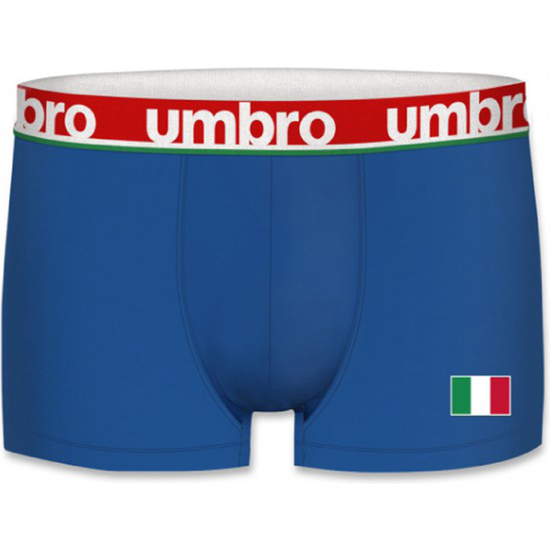 EUROCOPA FÚTBOL 2021 - ITALIA SUPPORTER BOXER UMBRO PARA HOMBRE, AZUL CINTURA EN ROJO image 0