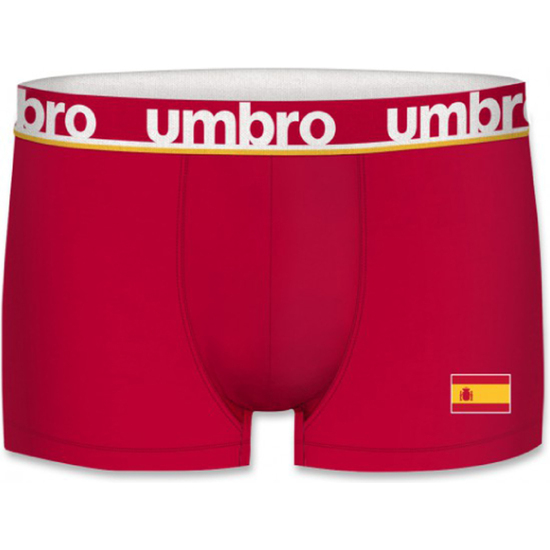 EUROCOPA FÚTBOL 2021 - ESPAÑA SUPPORTER BOXER UMBRO PARA HOMBRE, ROJO CINTURA EN ROJO image 0