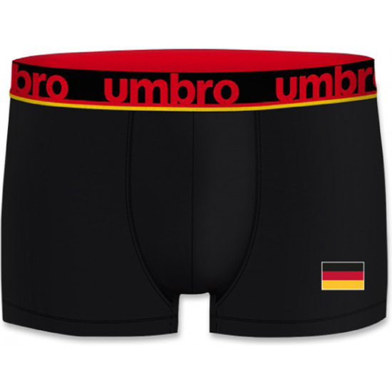 EUROCOPA FÚTBOL 2021 - ALEMANIA SUPPORTER BOXER UMBRO PARA HOMBRE, NEGRO CINTURA EN NEGRO image 0