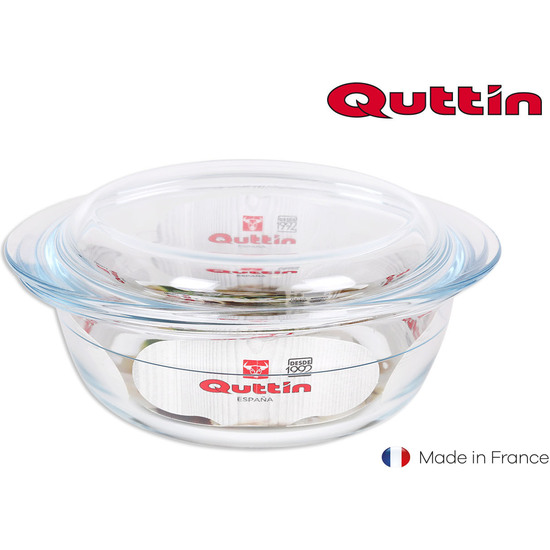 GLASS ROUND PAN W/LID 1000CC image 2