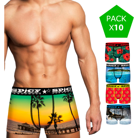 PACK 10 CALZONCILLOS SORPRESA SPICY BOXER EN VARIOS  image 0