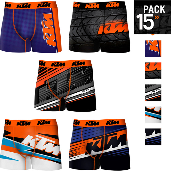 PACK 15 CALZONCILLOS KTM EN VARIOS COLORES  image 1