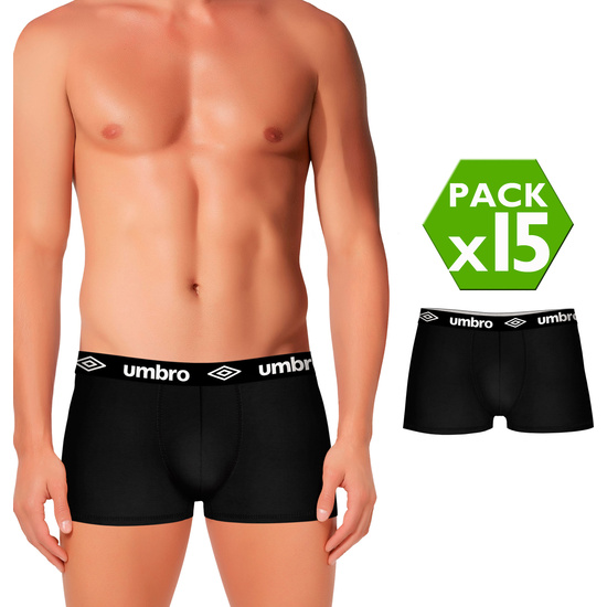 PACK 15 CALZONCILLOS UMBRO EN COLOR NEGRO PARA HOMBRE image 0