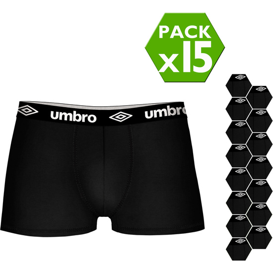 PACK 15 CALZONCILLOS UMBRO EN COLOR NEGRO PARA HOMBRE image 1