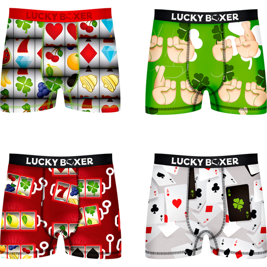 PACK 4 CALZONCILLOS LUCKY BOXER EN VARIOS COLORES PARA HOMBRE image 0