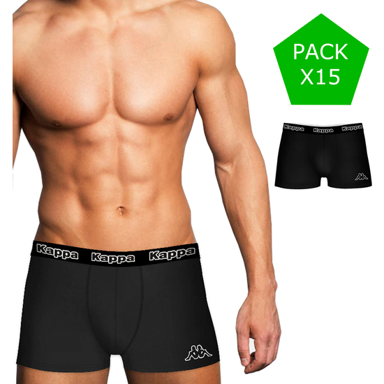 PACK 15 CALZONCILLOS KAPPA EN COLOR NEGRO PARA HOMBRE image 0