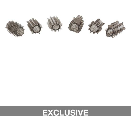 POWER PENIS SLEEVE SET BLACK 6PCS image 2