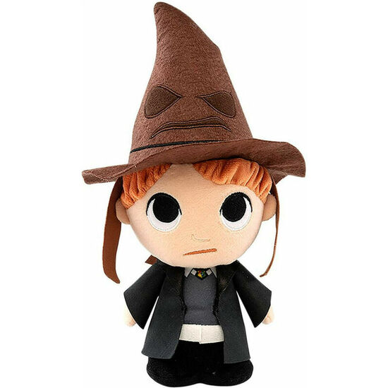 PELUCHE HARRY POTTER RON WITH SORTING HAT 15CM image 0