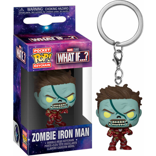 LLAVERO POCKET POP MARVEL WHAT IF ZOMBIE IRON MAN image 0