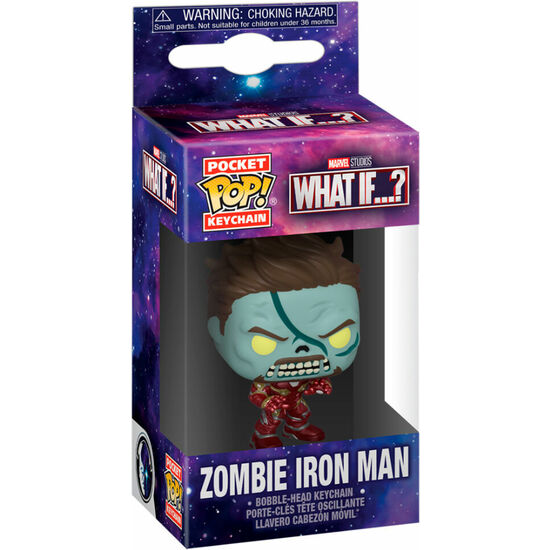 LLAVERO POCKET POP MARVEL WHAT IF ZOMBIE IRON MAN image 1