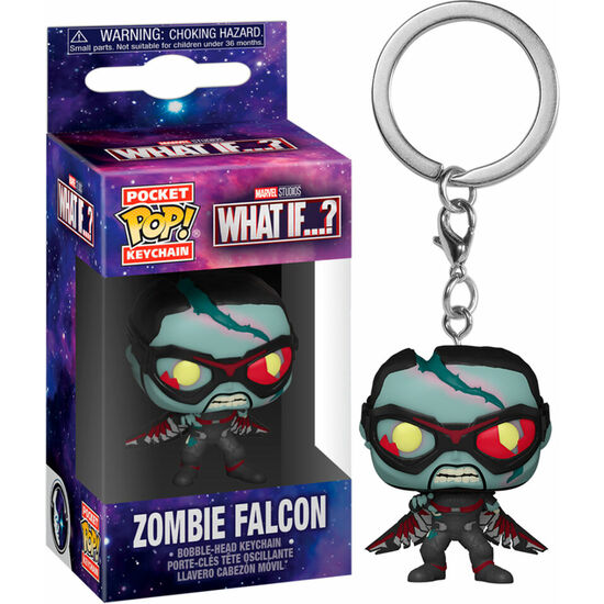 LLAVERO POCKET POP MARVEL WHAT IF ZOMBIE FALCON image 0