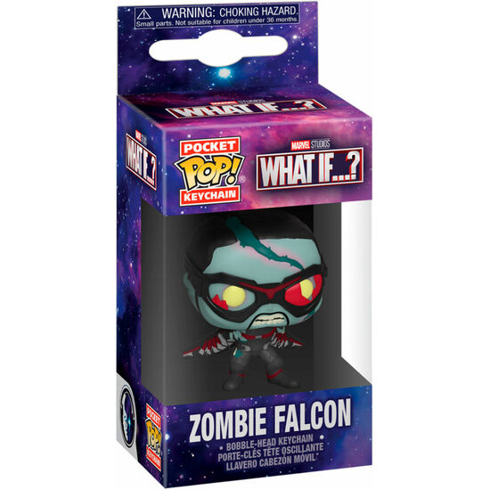 LLAVERO POCKET POP MARVEL WHAT IF ZOMBIE FALCON image 1