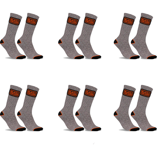 PACK 6 PARES DE CALCETINES BLACK&DECKER GRIS - TALLA 43/46 image 0