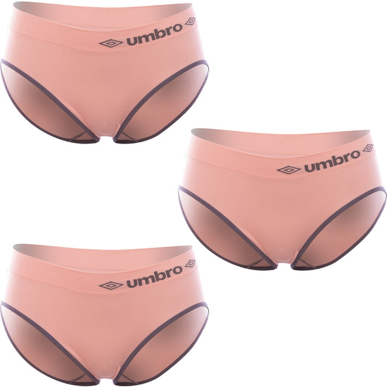 PACK 3 SLIPS DEPORTIVOS FEMENINOS UMBRO EN COLOR ROSA image 0