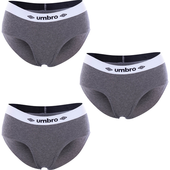 PACK 3 SLIPS DEPORTIVOS FEMENINOS UMBRO GRIS  image 0