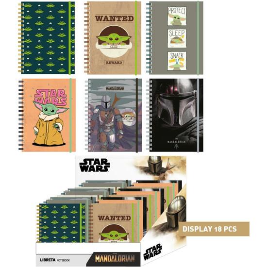 DISPLAY LIBRETAS THE MANDALORIAN THE CHILD NARANJA - A5 image 0