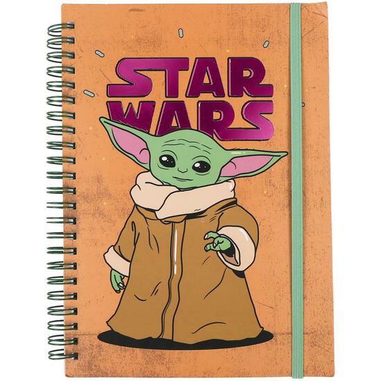 DISPLAY LIBRETAS THE MANDALORIAN THE CHILD NARANJA - A5 image 1