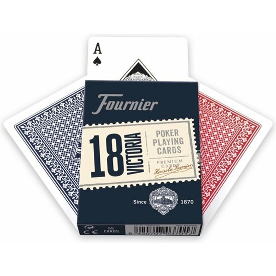 BARAJA FOURNIER N.18 POKER 55 CARTAS AZUL image 0