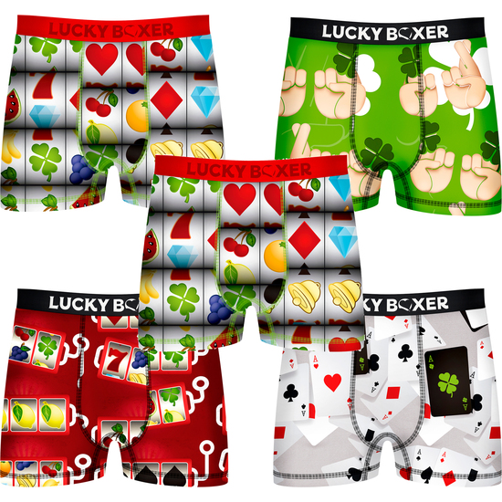 PACK DE 5 CALZONCILLOS LUCKY BOXER SURTIDOS PARA HOMBRE image 0