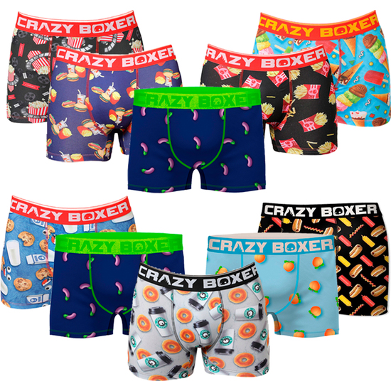 PACK 10 CALZONCILLOS CRAZY BOXER SURTIDOS PARA HOMBRE image 0