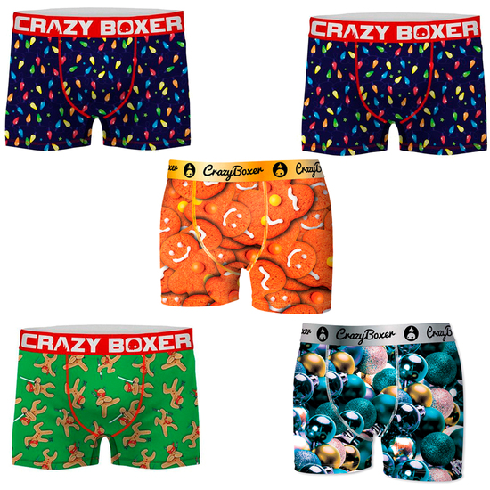 PACK 5 CALZONCILLOS CRAZY BOXER SURTIDOS PARA HOMBRE image 0