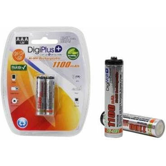 PILAS RECARGABLES AAA-LR03 - PACK DE 2 - 1100 MAH image 0