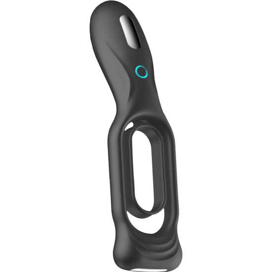 N0. 88 - VIBRATING RECHARGEABLE COCK RING - BLACK image 0