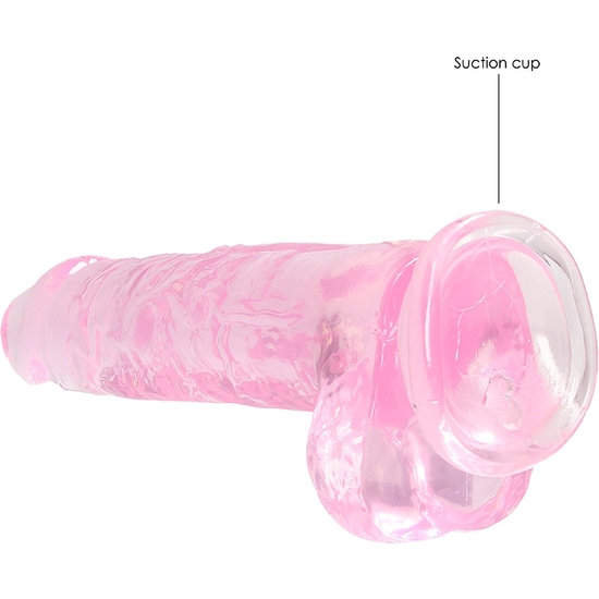 20 CM REALISTIC DILDO WITH BALLS - PINK image 4