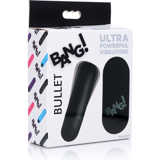 VIBRATING BULLET WITH REMOTE CONTROL - BLACK image 1