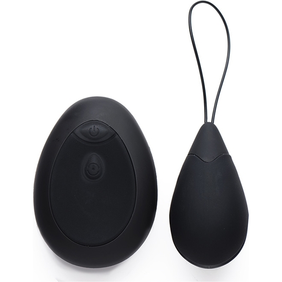 10X SILICONE VIBRATING EGG - BLACK image 0