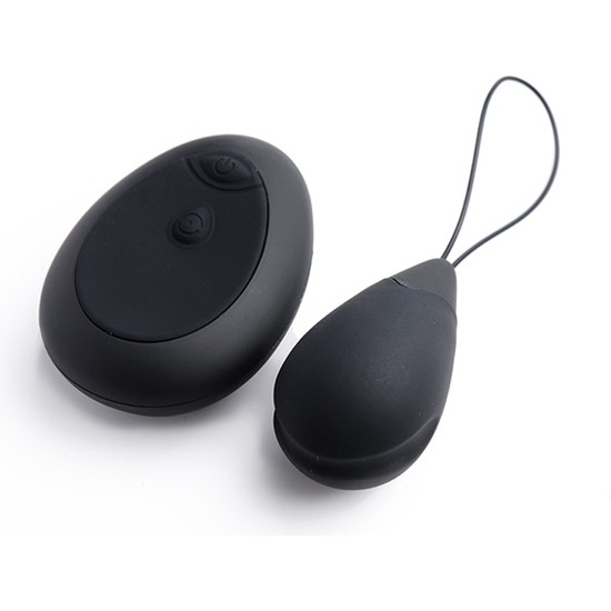 10X SILICONE VIBRATING EGG - BLACK image 2