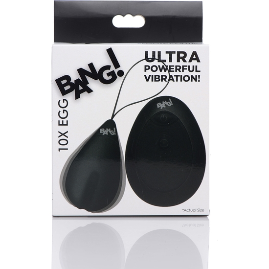 10X SILICONE VIBRATING EGG - BLACK image 3