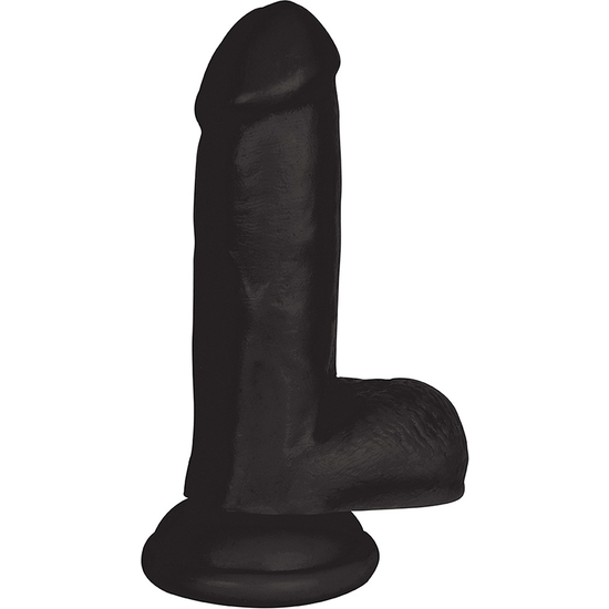 6 INCH DONG WITH BALLS - BLACK image 0