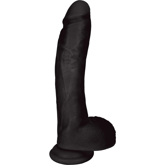 10 INCH DONG WITH BALLS - BLACK  image 0