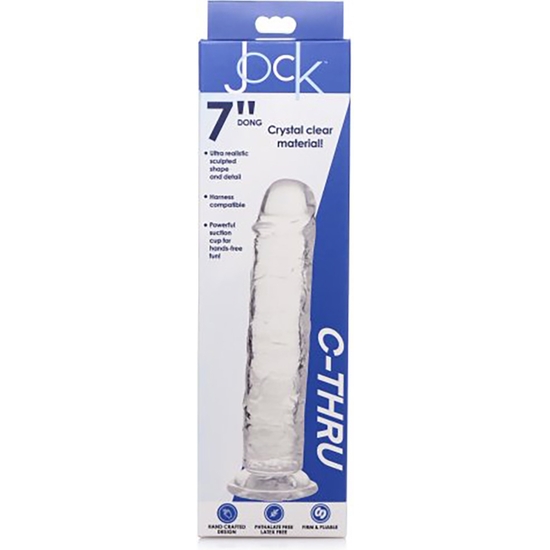 7 INCH C-THRU DONG WITHOUT BALLS - CLEAR image 1