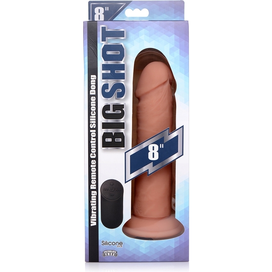 PENE 20 CM SILICONA CONTROL REMOTO VIBRANTE - FLESH image 1